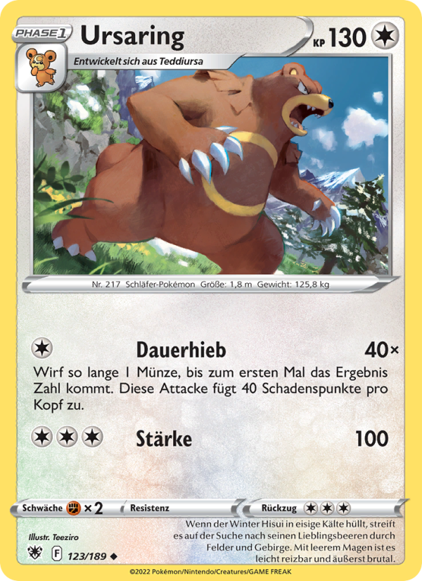 Ursaring 123 — Astral Radiance (German Pokémon TCG card)