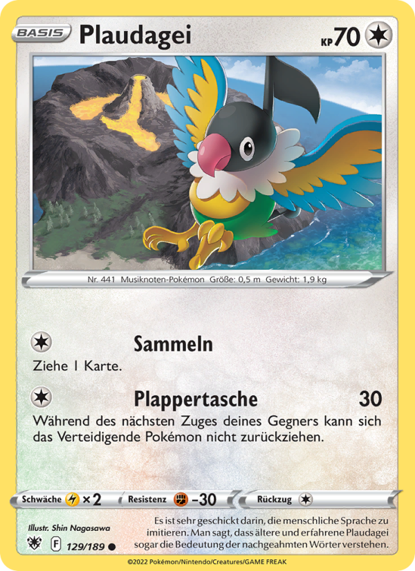 Plaudagei 129 — Astral Radiance (German Pokémon TCG card)