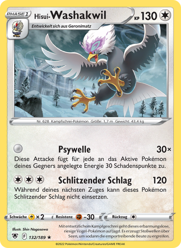 Hisui-Washakwil 132 — Astral Radiance (German Pokémon TCG card)