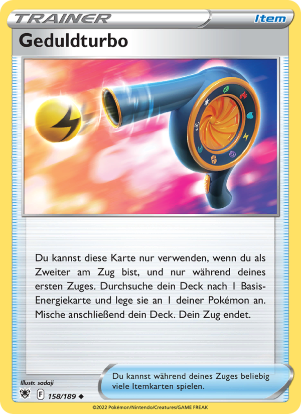 Geduldturbo 158 — Astral Radiance (German Pokémon TCG card)