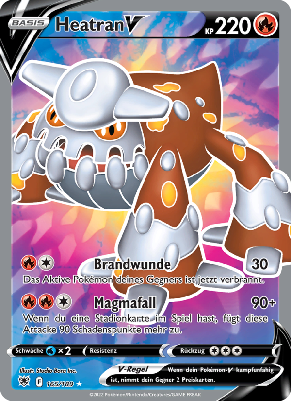 Heatran V 165 — Astral Radiance (German Pokémon TCG card)
