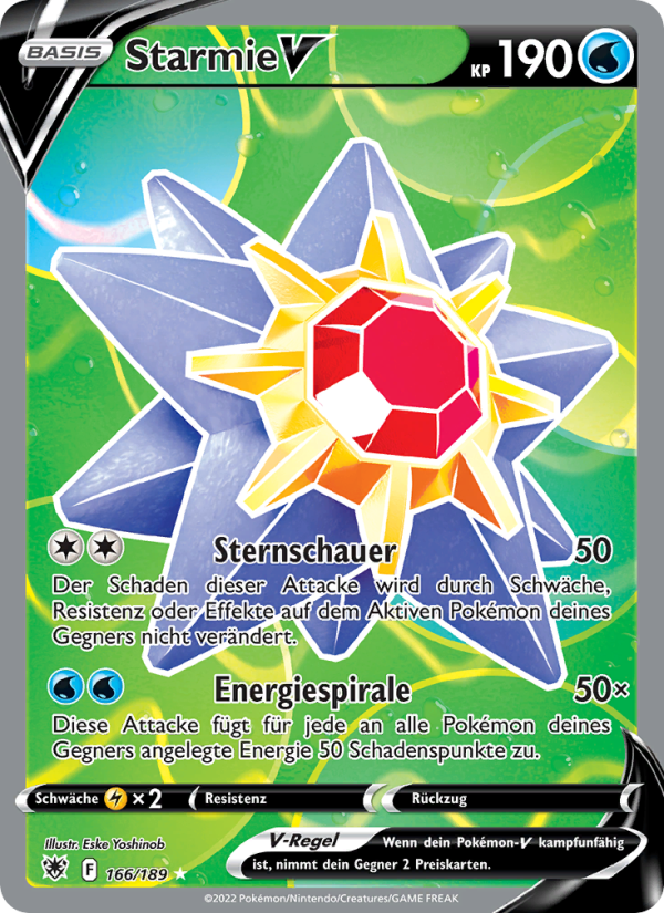 Starmie V 166 — Astral Radiance (German Pokémon TCG card)