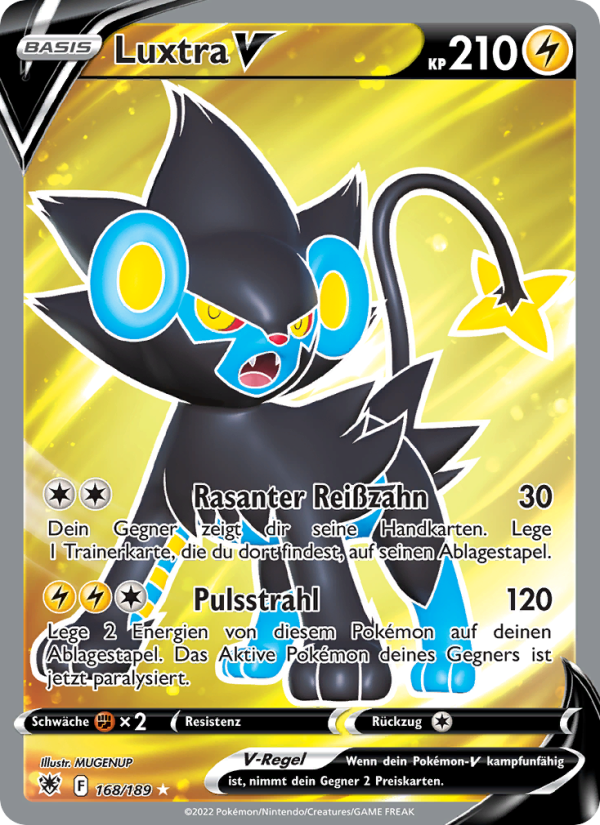 Luxtra V 168 — Astral Radiance (German Pokémon TCG card)