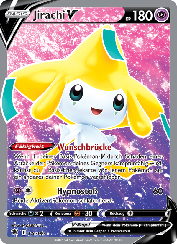 Jirachi V 170 — Astral Radiance (German Pokémon TCG card)