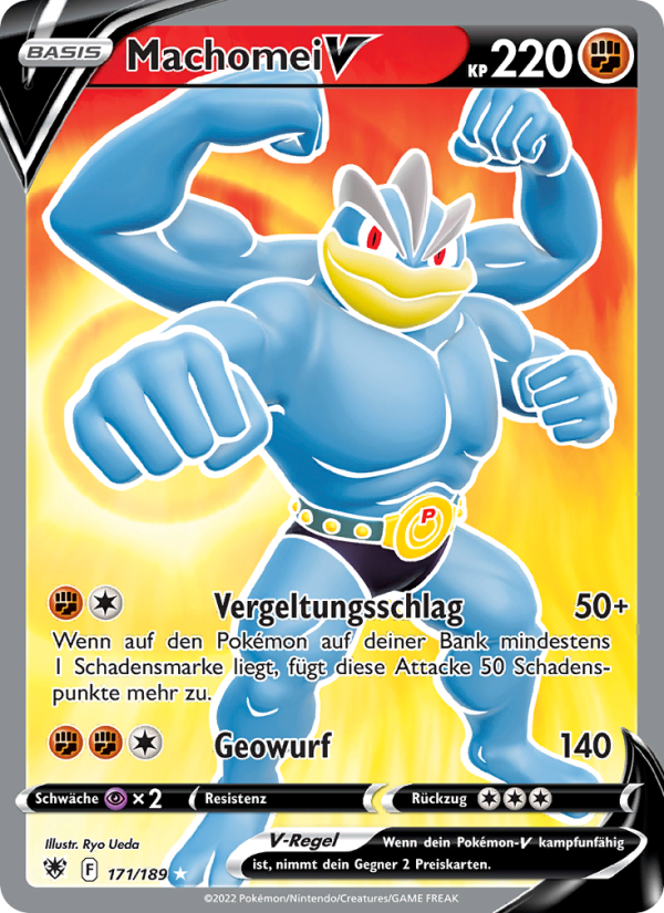 Machomei V 171 — Astral Radiance (German Pokémon TCG card)