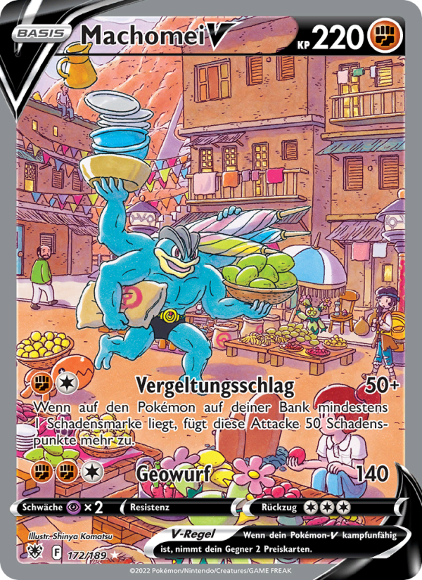 Machomei V 172 — Astral Radiance (German Pokémon TCG card)