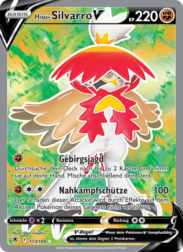 Hisui-Silvarro V 173 — Astral Radiance (German Pokémon TCG card)