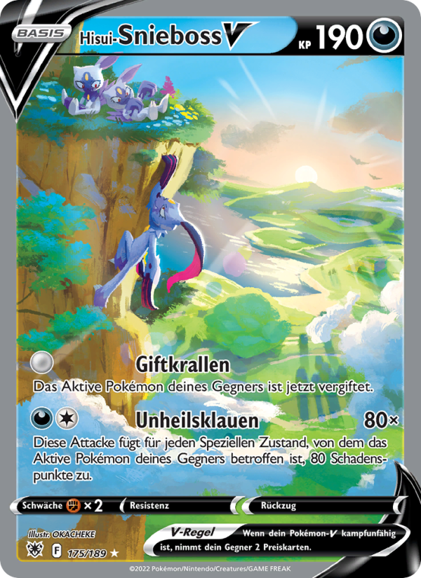 Hisui-Snieboss V 175 — Astral Radiance (German Pokémon TCG card)