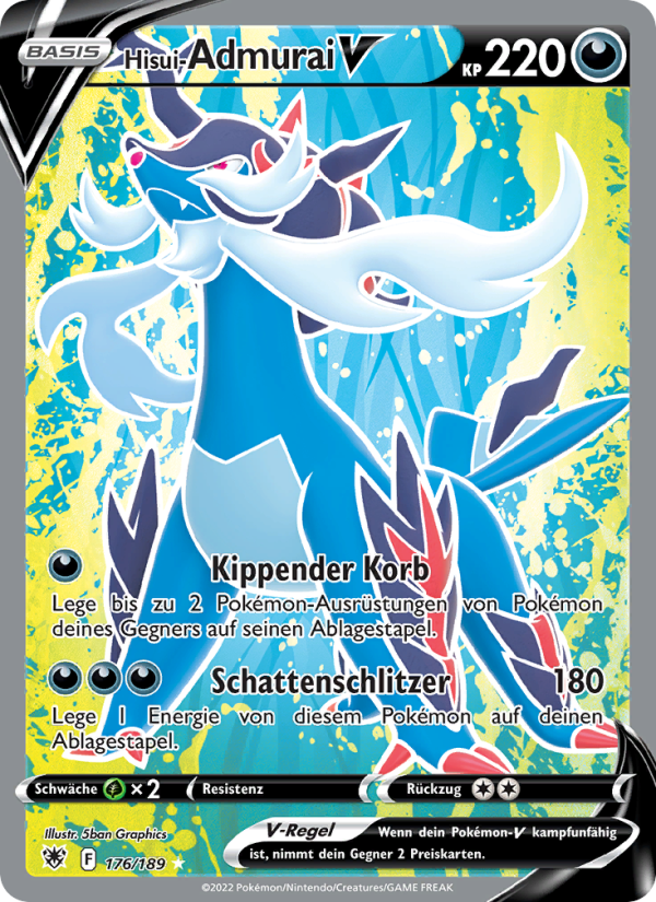 Hisui-Admurai V 176 — Astral Radiance (German Pokémon TCG card)