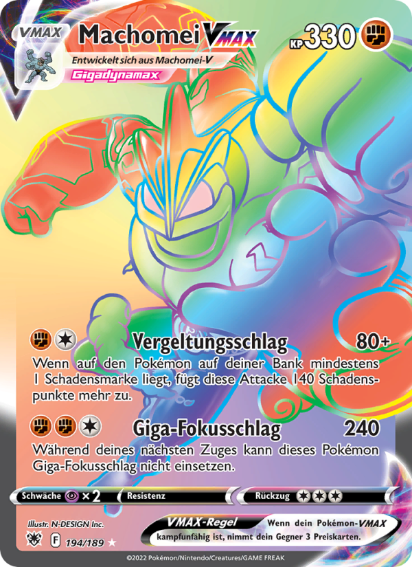 Machomei VMAX 194 — Astral Radiance (German Pokémon TCG card)