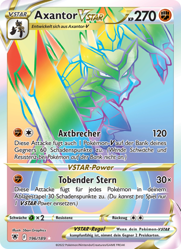 Axantor VSTAR 196 — Astral Radiance (German Pokémon TCG card)