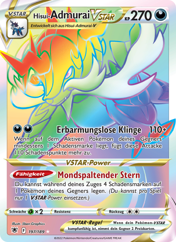 Hisui-Admurai VSTAR 197 — Astral Radiance (German Pokémon TCG card)