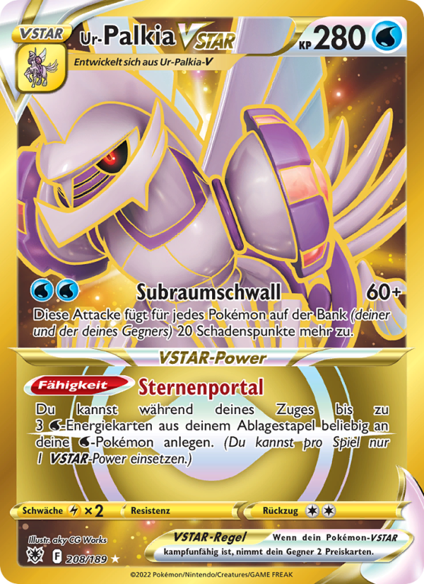 Ur-Palkia VSTAR 208 — Astral Radiance (German Pokémon TCG card)