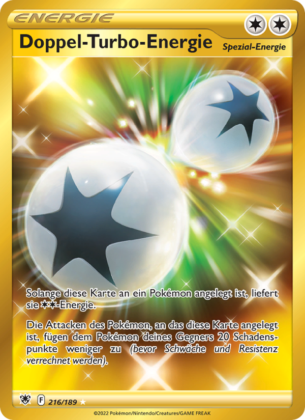 Doppel-Turbo-Energie 216 — Astral Radiance (German Pokémon TCG card)