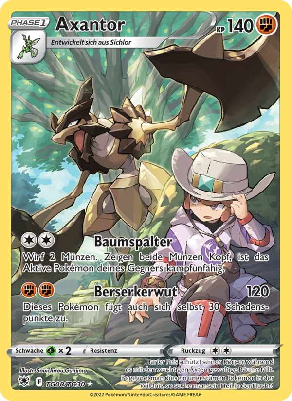 Axantor TG08 — Astral Radiance (German Pokémon TCG card)