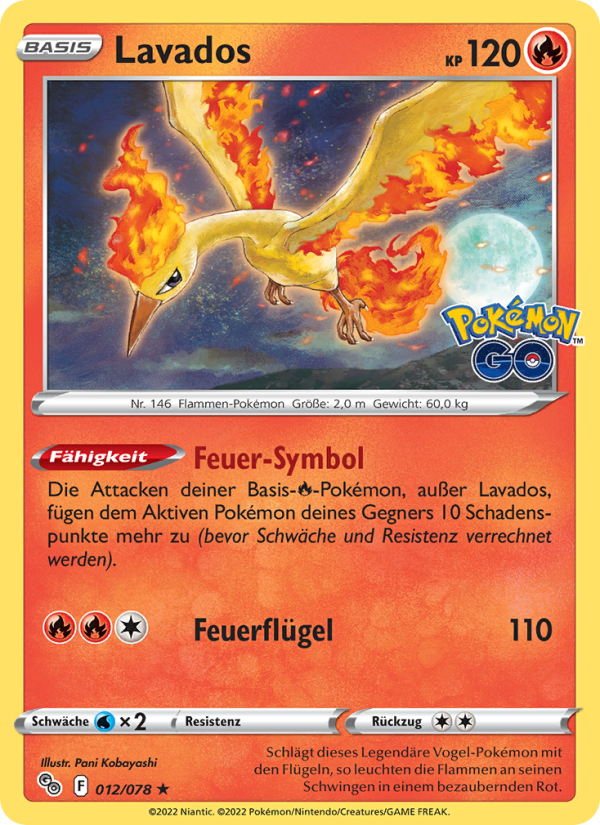 Lavados 012 — Pokémon GO (German Pokémon TCG card)