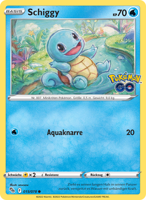 Schiggy 015 — Pokémon GO (German Pokémon TCG card)
