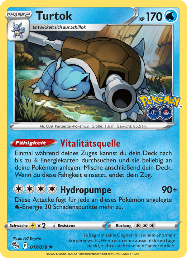 Turtok 017 — Pokémon GO (German Pokémon TCG card)