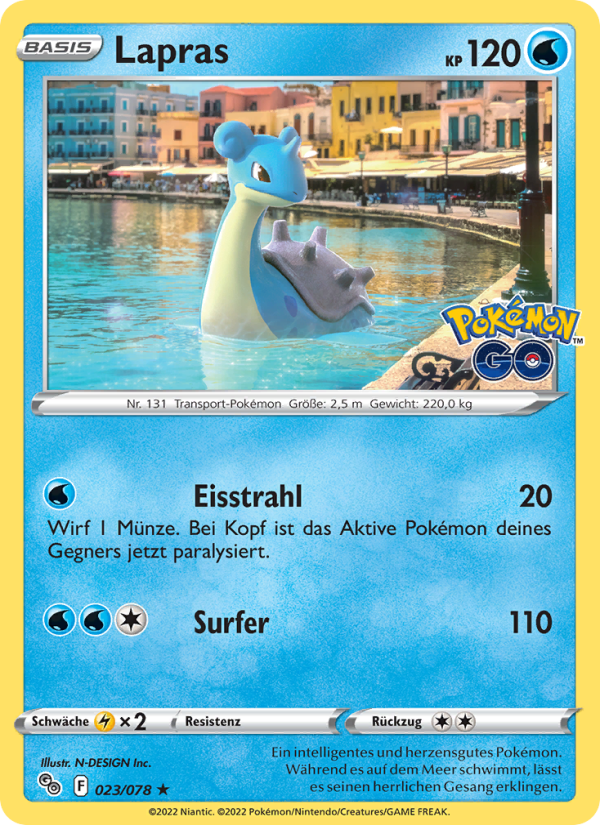 Lapras 023 — Pokémon GO (German Pokémon TCG card)