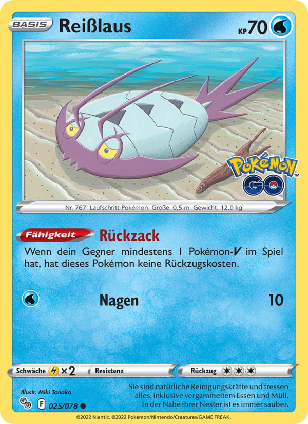 Reißlaus 025 — Pokémon GO (German Pokémon TCG card)