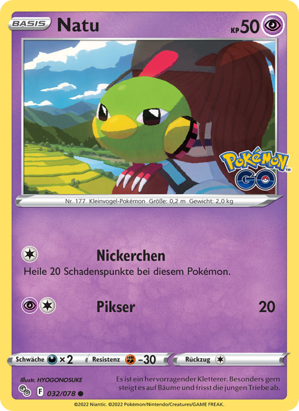 Natu 032 — Pokémon GO (German Pokémon TCG card)