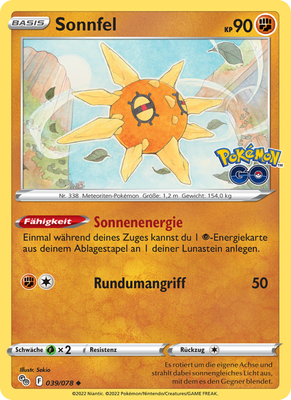 Sonnfel 039 — Pokémon GO (German Pokémon TCG card)