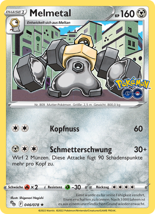 Melmetal 046 — Pokémon GO (German Pokémon TCG card)