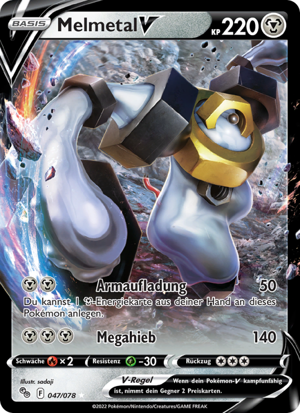 Melmetal V 047 — Pokémon GO (German Pokémon TCG card)