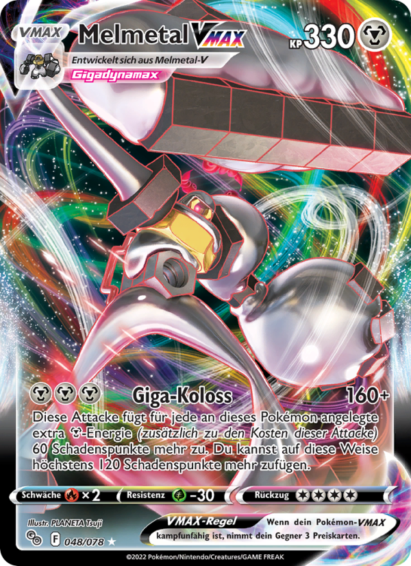 Melmetal VMAX 048 — Pokémon GO (German Pokémon TCG card)