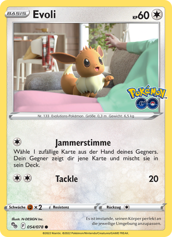 Evoli 054 — Pokémon GO (German Pokémon TCG card)