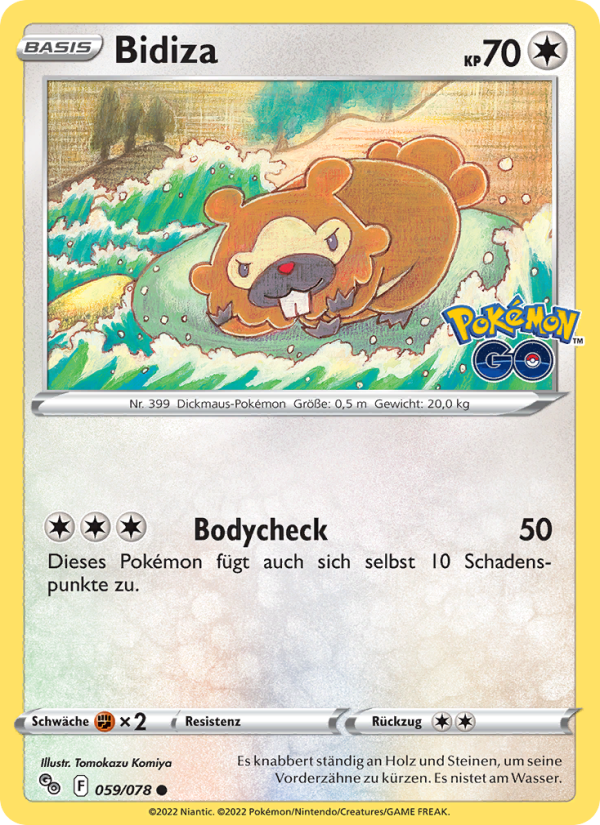 Bidiza 059 — Pokémon GO (German Pokémon TCG card)