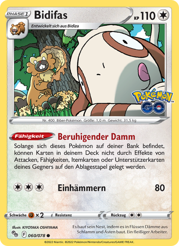Bidifas 060 — Pokémon GO (German Pokémon TCG card)