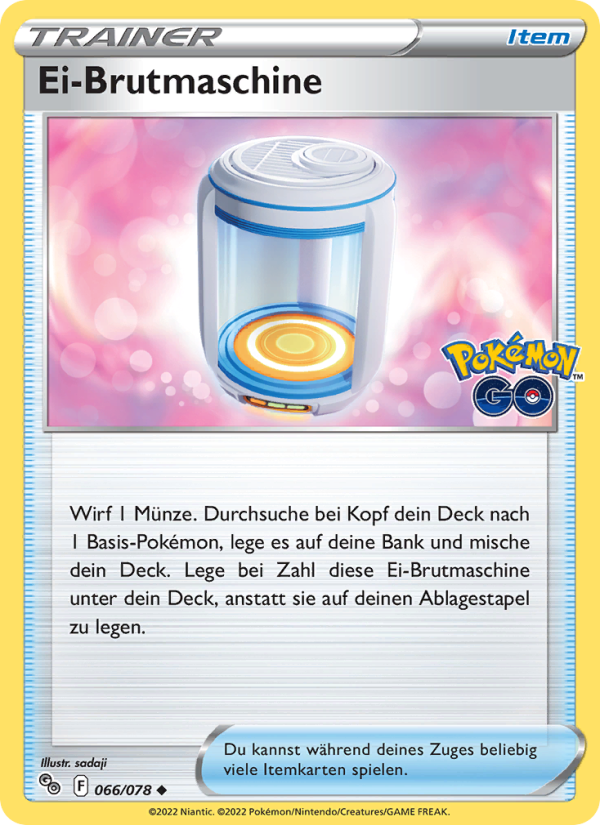 Ei-Brutmaschine 066 — Pokémon GO (German Pokémon TCG card)