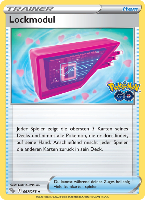 Lockmodul 067 — Pokémon GO (German Pokémon TCG card)