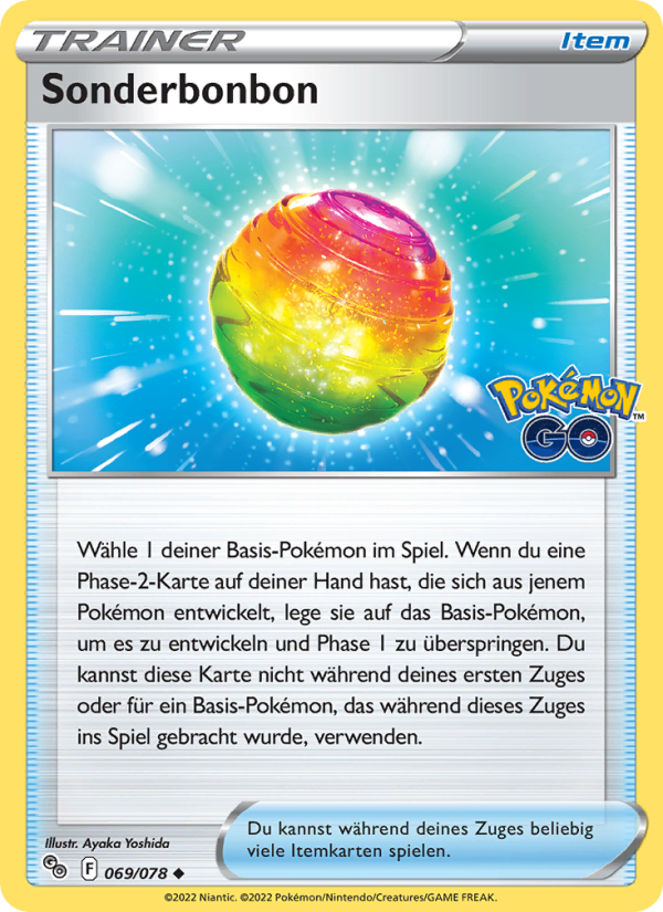 Sonderbonbon 069 — Pokémon GO (German Pokémon TCG card)