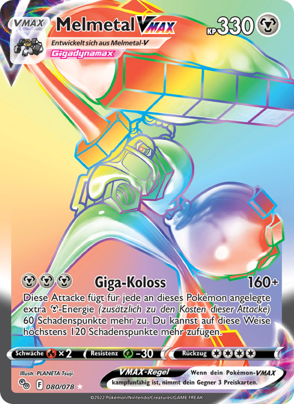Melmetal VMAX 080 — Pokémon GO (German Pokémon TCG card)