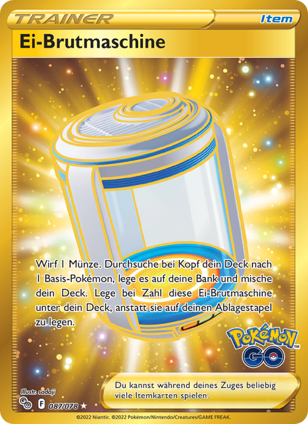 Ei-Brutmaschine 087 — Pokémon GO (German Pokémon TCG card)
