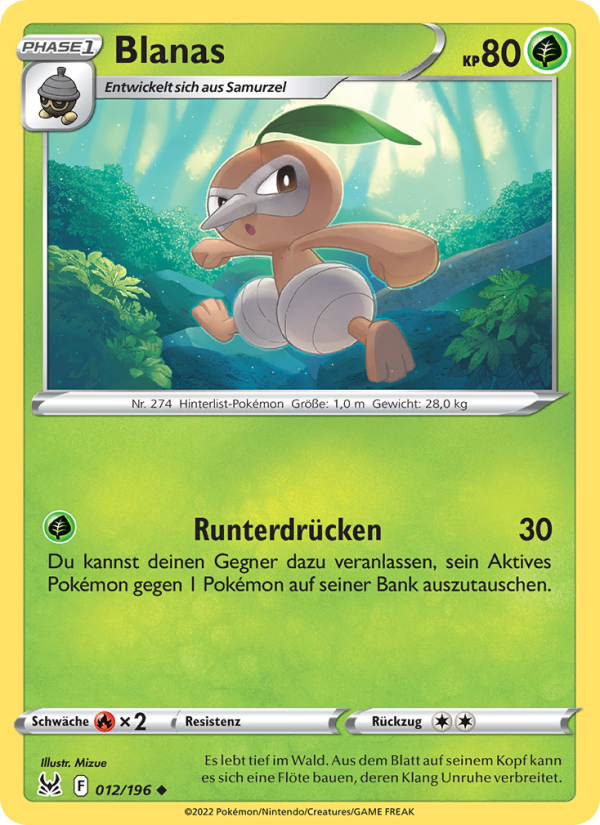 Blanas 012 — Lost Origin (German Pokémon TCG card)