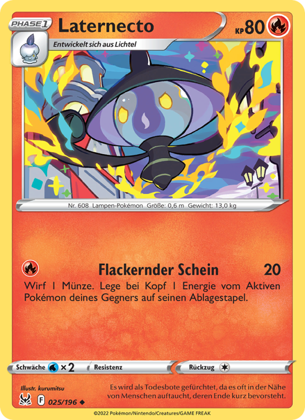 Laternecto 025 — Lost Origin (German Pokémon TCG card)