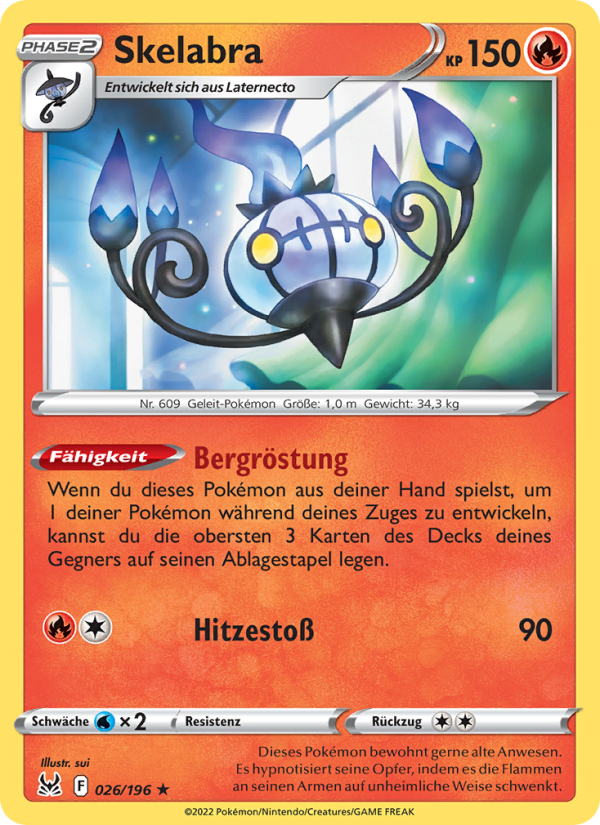Skelabra 026 — Lost Origin (German Pokémon TCG card)