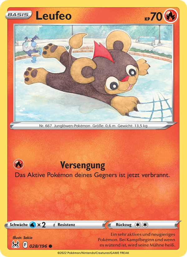 Leufeo 028 — Lost Origin (German Pokémon TCG card)