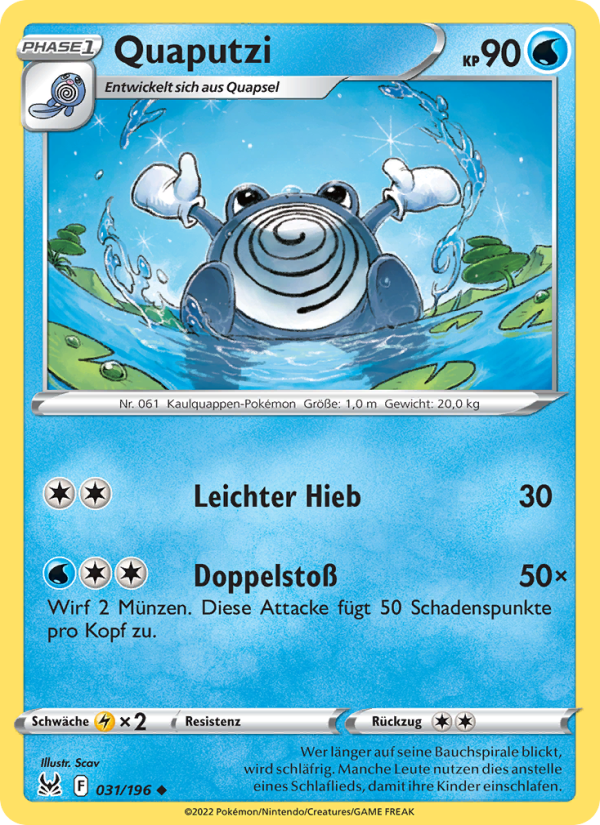 Quaputzi 031 — Lost Origin (German Pokémon TCG card)