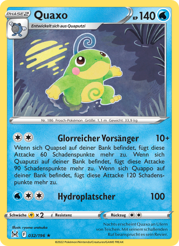 Quaxo 032 — Lost Origin (German Pokémon TCG card)