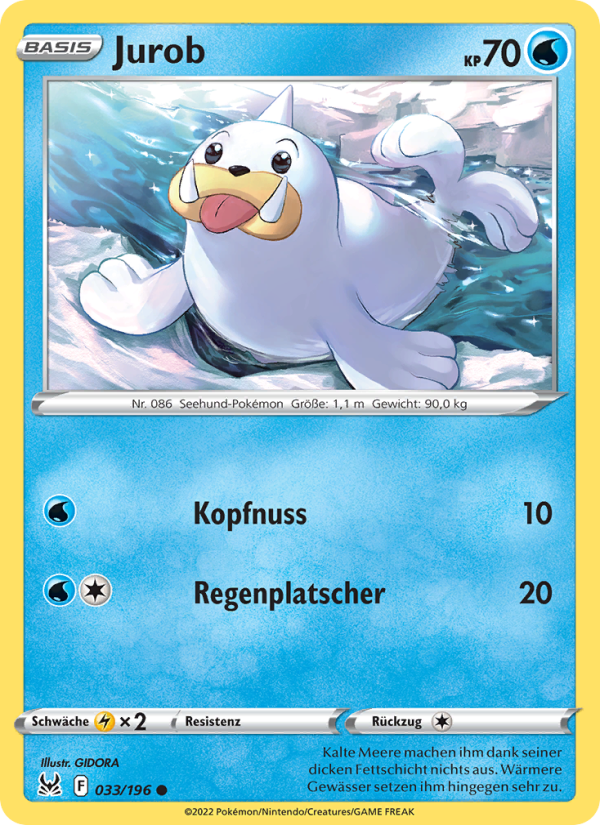 Jurob 033 — Lost Origin (German Pokémon TCG card)