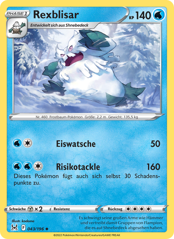 Rexblisar 043 — Lost Origin (German Pokémon TCG card)