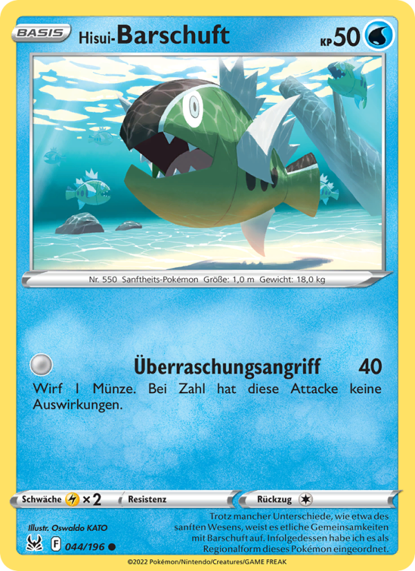 Hisui-Barschuft 044 — Lost Origin (German Pokémon TCG card)