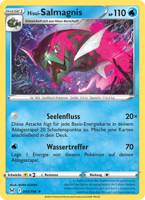 Hisui-Salmagnis 045 — Lost Origin (German Pokémon TCG card)