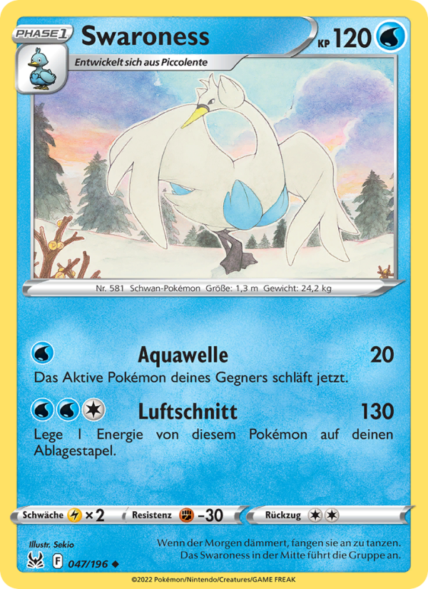 Swaroness 047 — Lost Origin (German Pokémon TCG card)