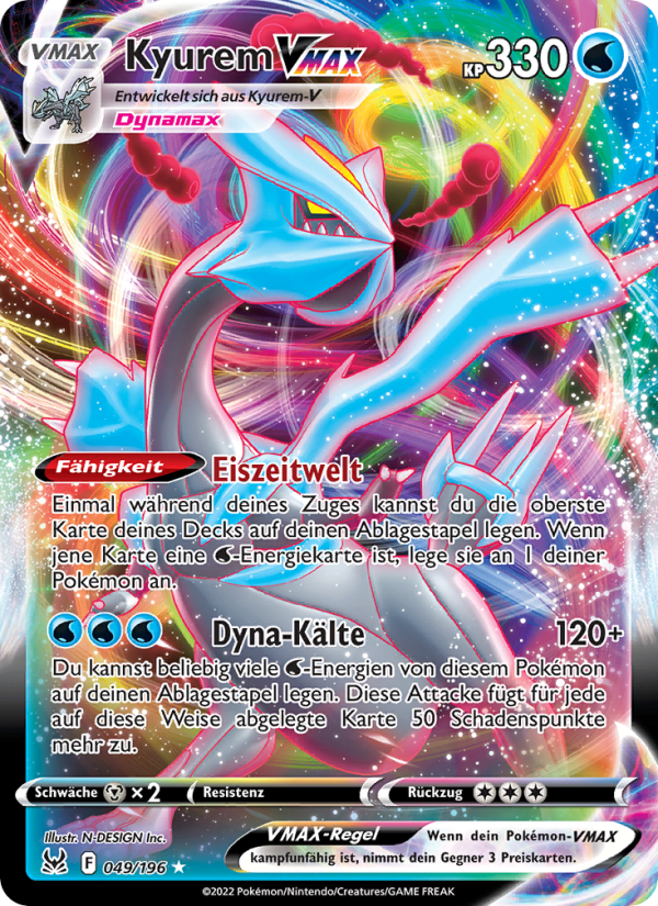 Kyurem VMAX 049 — Lost Origin (German Pokémon TCG card)