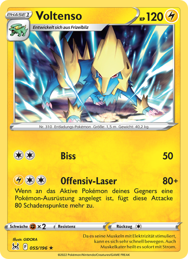 Voltenso 055 — Lost Origin (German Pokémon TCG card)
